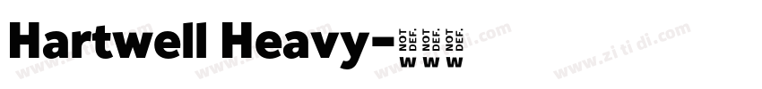 Hartwell Heavy字体转换